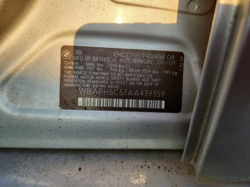 2010 Bmw 328 მანქანა იყიდება აუქციონზე, vin: WBAPH5C57AA439359, აუქციონის ნომერი: 46633366