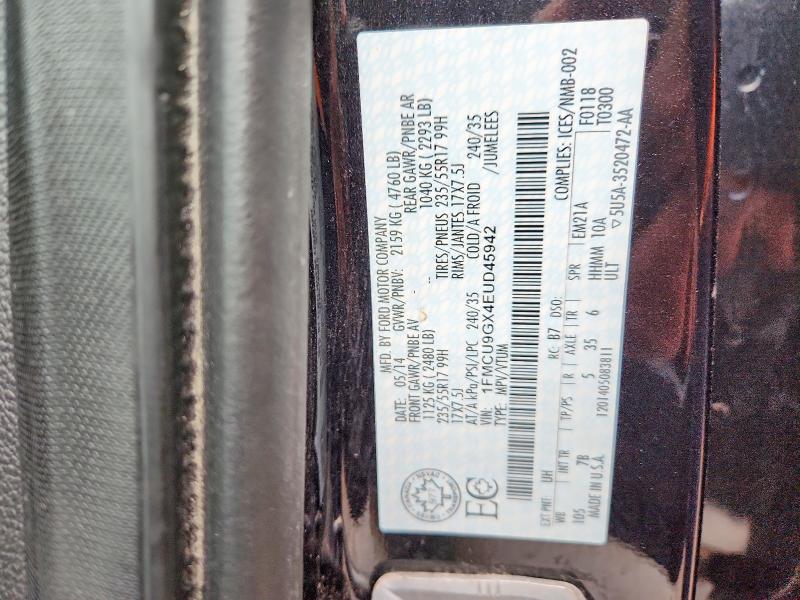 Продажа на аукционе авто 2014 Ford Escape, vin: 1FMCU9GX4EUD45942, номер лота: 76411445