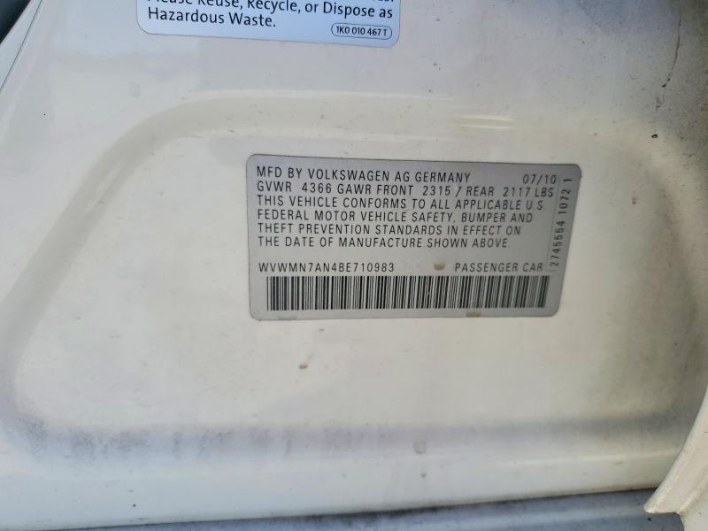 Aukcja sprzedaży 2011 Volkswagen Cc, vin: WVWMN7AN4BE710983, numer aukcji: 79358525