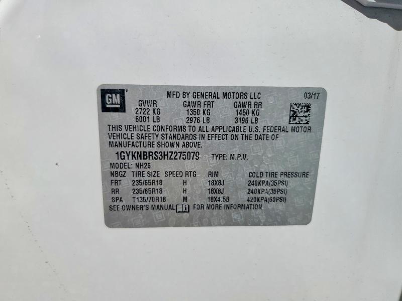 Продаж на аукціоні авто 2017 Cadillac Xt5, vin: 1GYKNBRS3HZ275079, номер лоту: 46512866