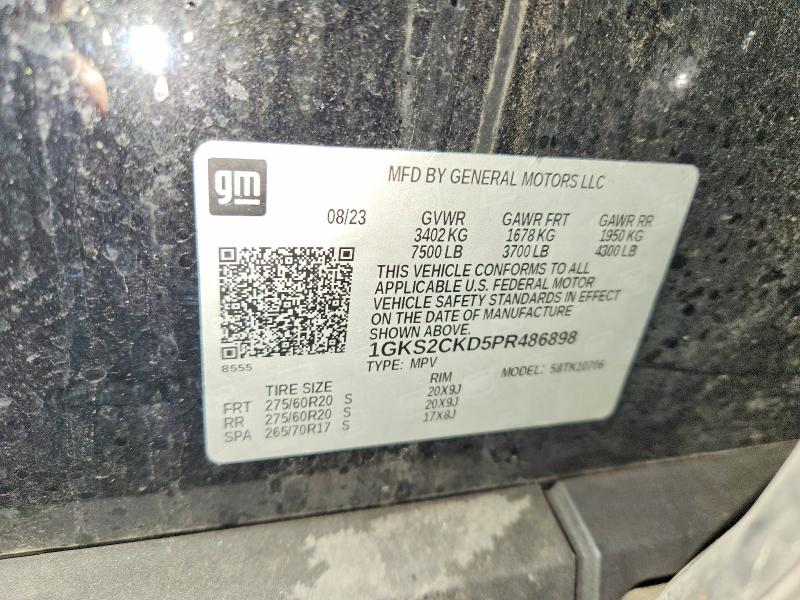 Aukcja sprzedaży 2023 Gmc Yukon, vin: 1GKS2CKD5PR486898, numer aukcji: 46730266