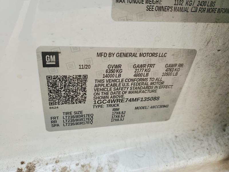 Продажа на аукционе авто 2021 Chevrolet Silverado, vin: 1GC4WRE74MF135088, номер лота: 41787366