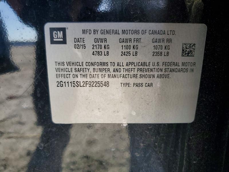 Aukcja sprzedaży 2015 Chevrolet Impala, vin: 2G1115SL2F9225548, numer aukcji: 45745306