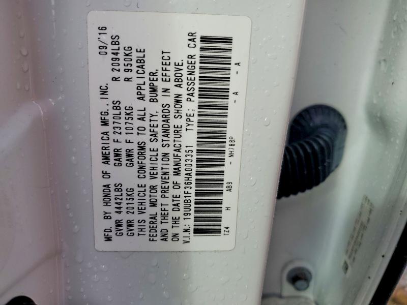79633415 :رقم المزاد ، 19UUB1F36HA003351 vin ، 2017 Acura Tlx مزاد بيع