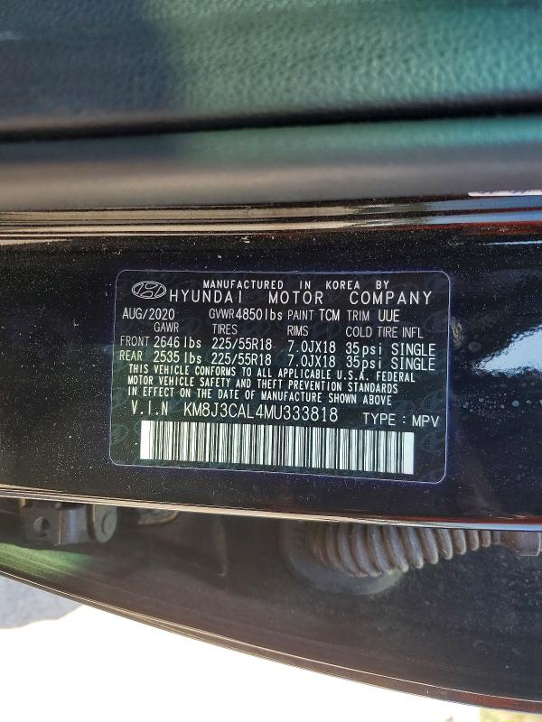 2021 Hyundai Tucson მანქანა იყიდება აუქციონზე, vin: KM8J3CAL4MU333818, აუქციონის ნომერი: 47693046