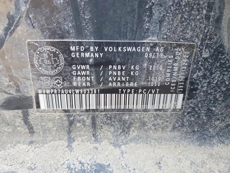 Aukcja sprzedaży 2020 Volkswagen E-golf, vin: WVWPR7AU4LW903381, numer aukcji: 79544355