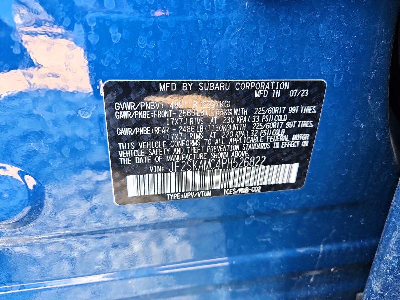 Продаж на аукціоні авто 2023 Subaru Forester, vin: JF2SKAMC4PH526822, номер лоту: 48081736