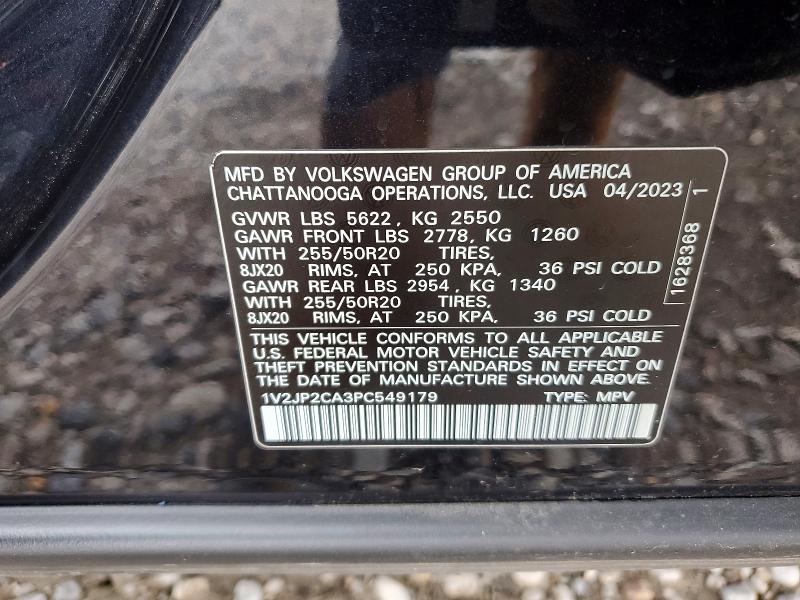 Продажа на аукционе авто 2023 Volkswagen Atlas, vin: 1V2JP2CA3PC549179, номер лота: 41976196