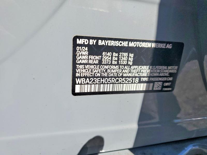 Aukcja sprzedaży 2024 Bmw 740, vin: WBA23EH05RCR52518, numer aukcji: 79811425