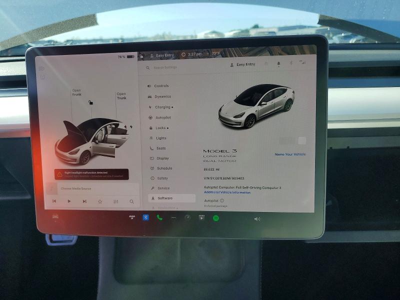 79568715 :رقم المزاد ، 5YJ3E1EB0MF903402 vin ، 2021 Tesla Model 3 مزاد بيع