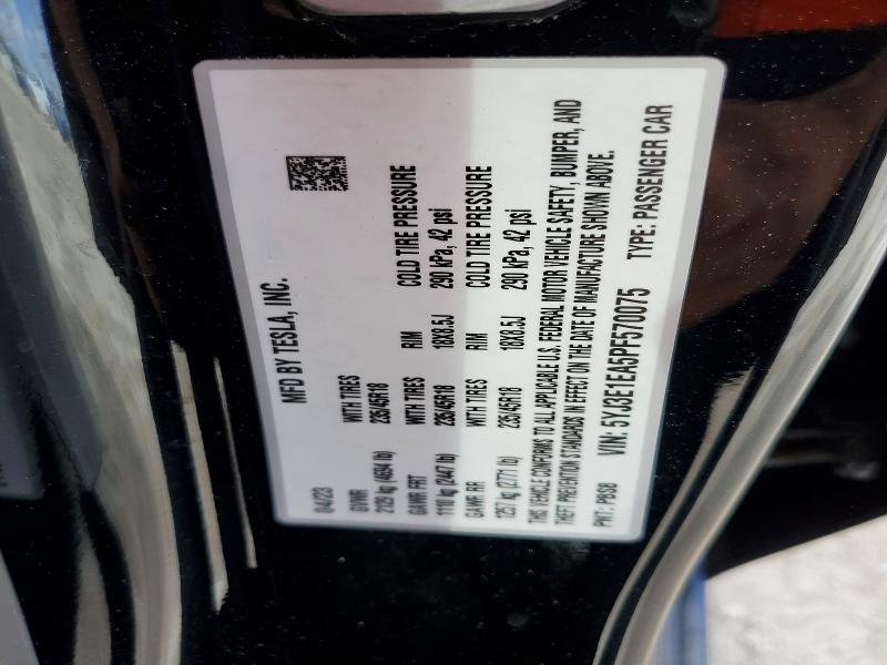 Aukcja sprzedaży 2023 Tesla Model 3, vin: 5YJ3E1EA5PF570075, numer aukcji: 41886006