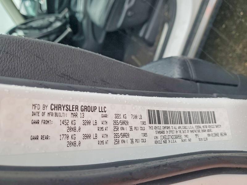 Продажа на аукционе авто 2013 Dodge Durango, vin: 1C4SDJDTXDC660591, номер лота: 47123646