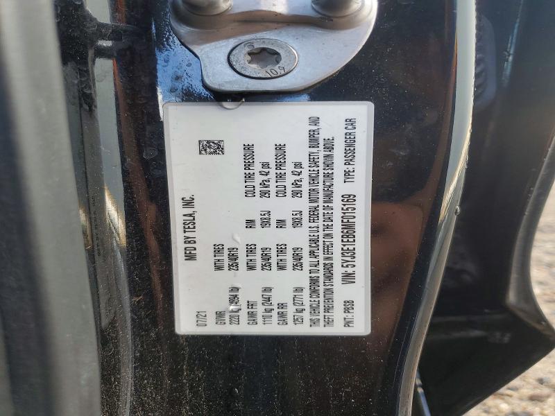 Aukcja sprzedaży 2021 Tesla Model 3, vin: 5YJ3E1EB6MF015169, numer aukcji: 79959225