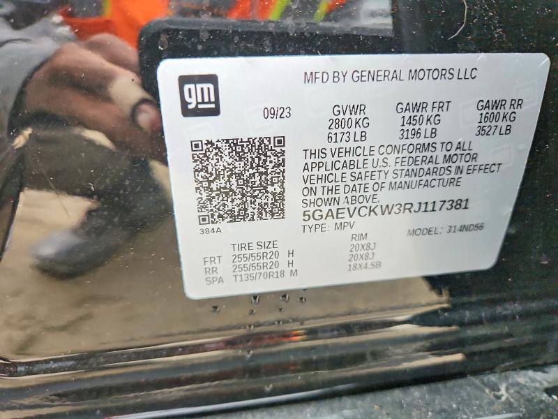 Aukcja sprzedaży 2024 Buick Enclave, vin: 5GAEVCKW3RJ117381, numer aukcji: 79362715