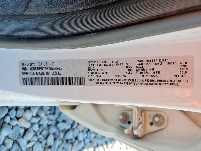 Продажа на аукционе авто 2023 Ram 1500, vin: 1C6SRFNT9PN553545, номер лота: 47378166