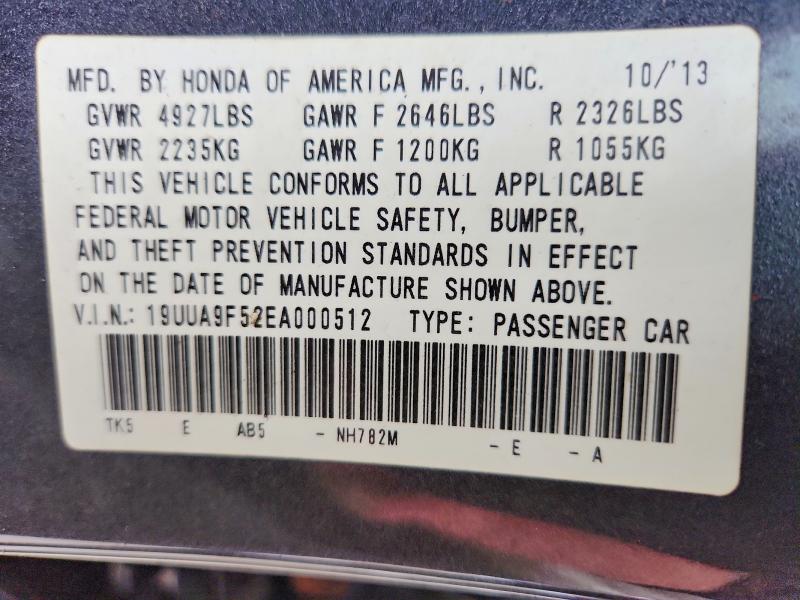 Aukcja sprzedaży 2014 Acura Tl, vin: 19UUA9F52EA000512, numer aukcji: 79714145