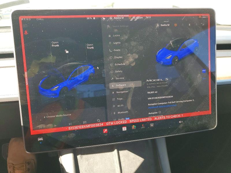 Продаж на аукціоні авто 2021 Tesla Model 3, vin: 5YJ3E1EBXMF003834, номер лоту: 79598865