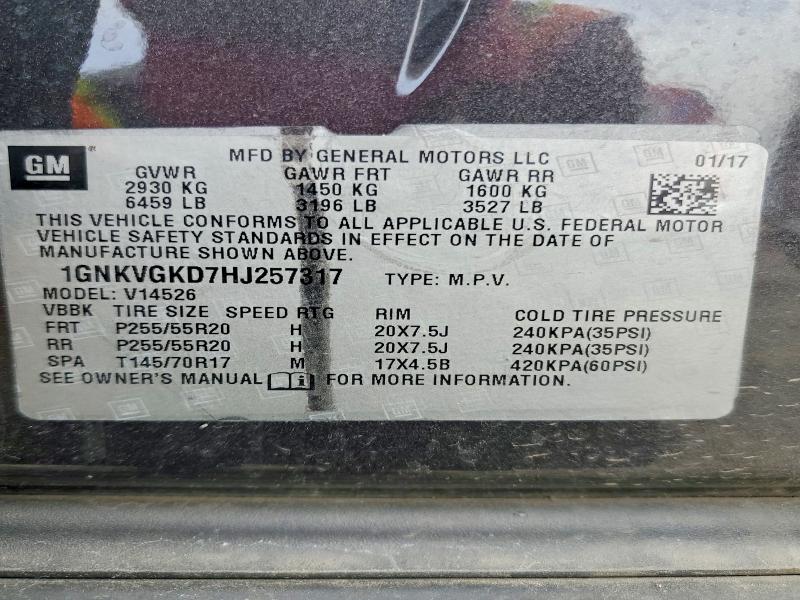 Продажа на аукционе авто 2017 Chevrolet Traverse, vin: 1GNKVGKD7HJ257317, номер лота: 47061806