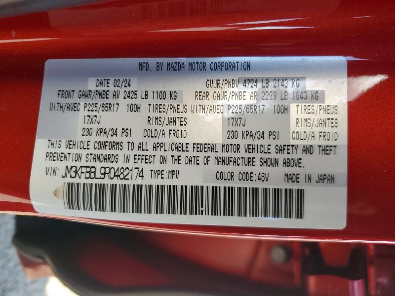 Aukcja sprzedaży 2024 Mazda Cx-5, vin: JM3KFBBL9R0482174, numer aukcji: 46318596