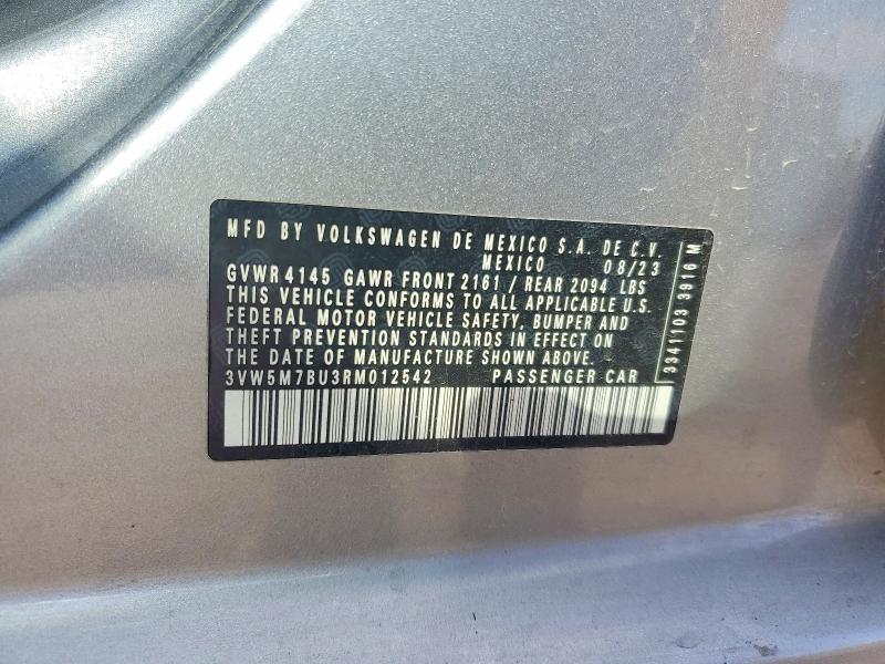 Aukcja sprzedaży 2024 Volkswagen Jetta, vin: 3VW5M7BU3RM012542, numer aukcji: 79458645