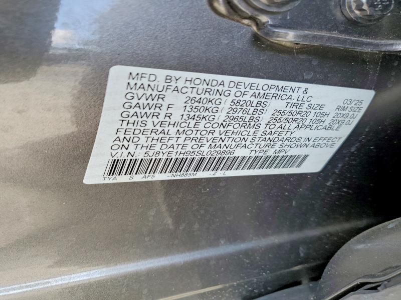 Aukcja sprzedaży 2025 Acura Mdx, vin: 5J8YE1H95SL029896, numer aukcji: 47721856