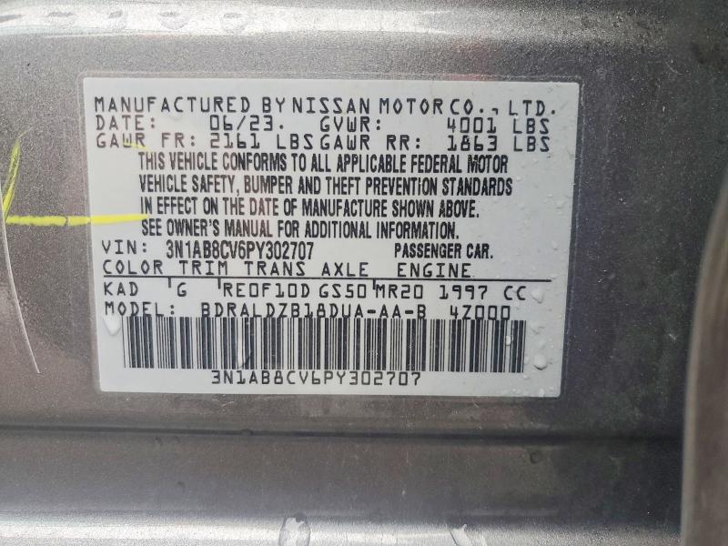 Продаж на аукціоні авто 2023 Nissan Sentra, vin: 3N1AB8CV6PY302707, номер лоту: 78643795