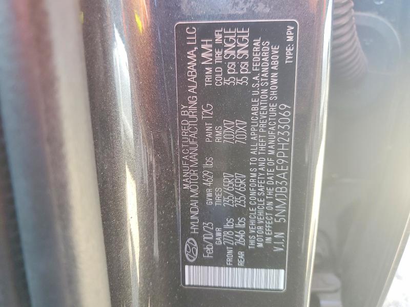 46953376 :رقم المزاد ، 5NMJB3AE9PH233069 vin ، 2023 Hyundai Tucson مزاد بيع