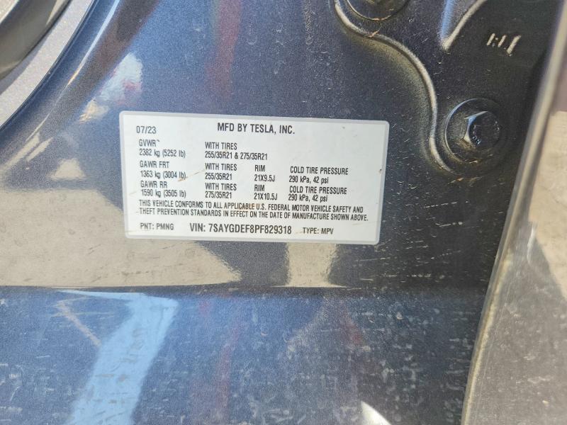 47167966 :رقم المزاد ، 7SAYGDEF8PF829318 vin ، 2023 Tesla Model Y مزاد بيع