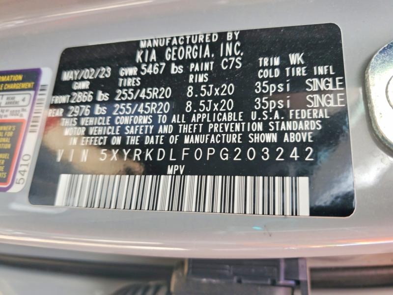 Продажа на аукционе авто 2023 Kia Sorento, vin: 5XYRKDLF0PG203242, номер лота: 46987596