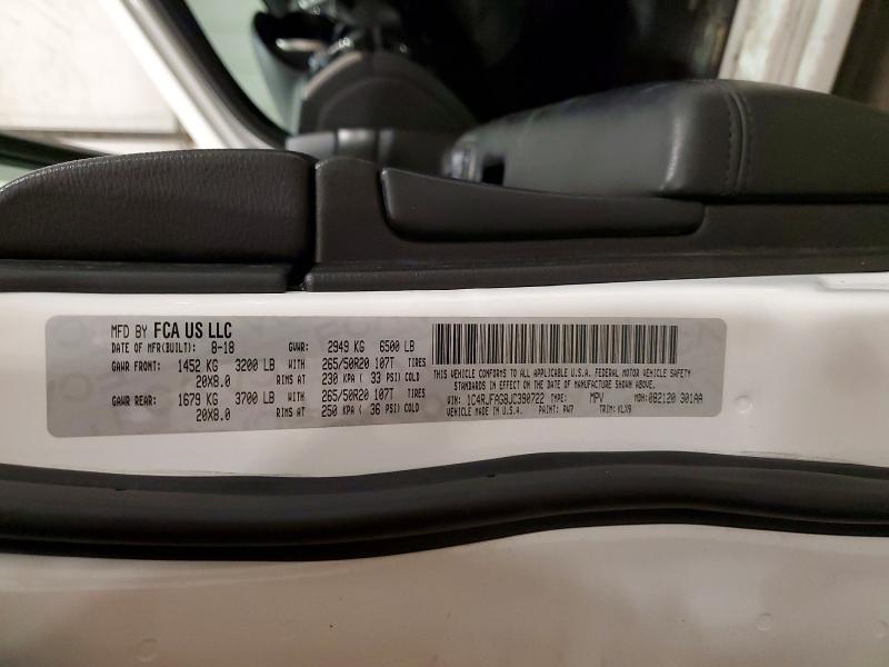 Продаж на аукціоні авто 2018 Jeep Grand Cherokee, vin: 1C4RJFAG8JC390722, номер лоту: 79582935