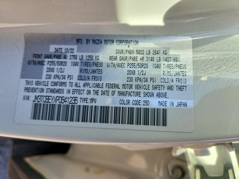 47256646 :رقم المزاد ، JM3TCBEYXP0641236 vin ، 2023 Mazda Cx-9 مزاد بيع