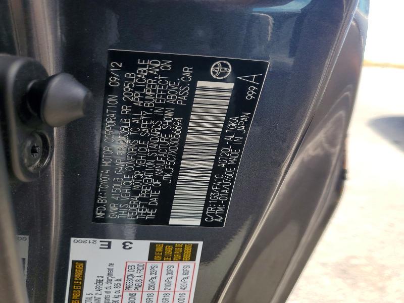 79105625 :رقم المزاد ، JTKJF5C7XD3056694 vin ، 2013 Scion Tc مزاد بيع