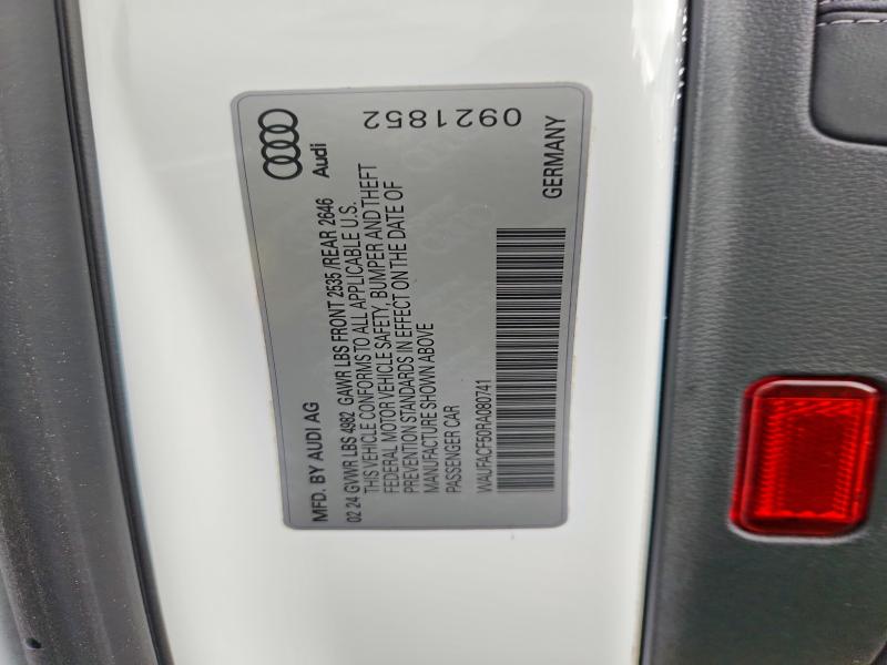 Aukcja sprzedaży 2024 Audi A5, vin: WAUFACF50RA080741, numer aukcji: 79650505
