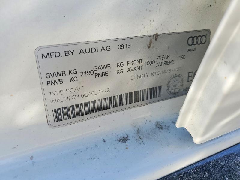 2016 Audi A4 მანქანა იყიდება აუქციონზე, vin: WAUHFCFL6GA009372, აუქციონის ნომერი: 79610665
