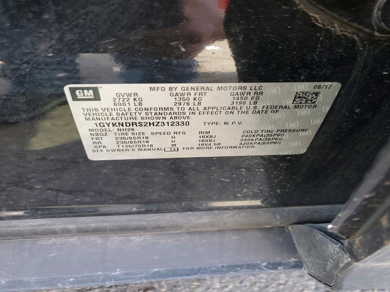 46559706 :رقم المزاد ، 1GYKNDRS2HZ312330 vin ، 2017 Cadillac Xt5 مزاد بيع