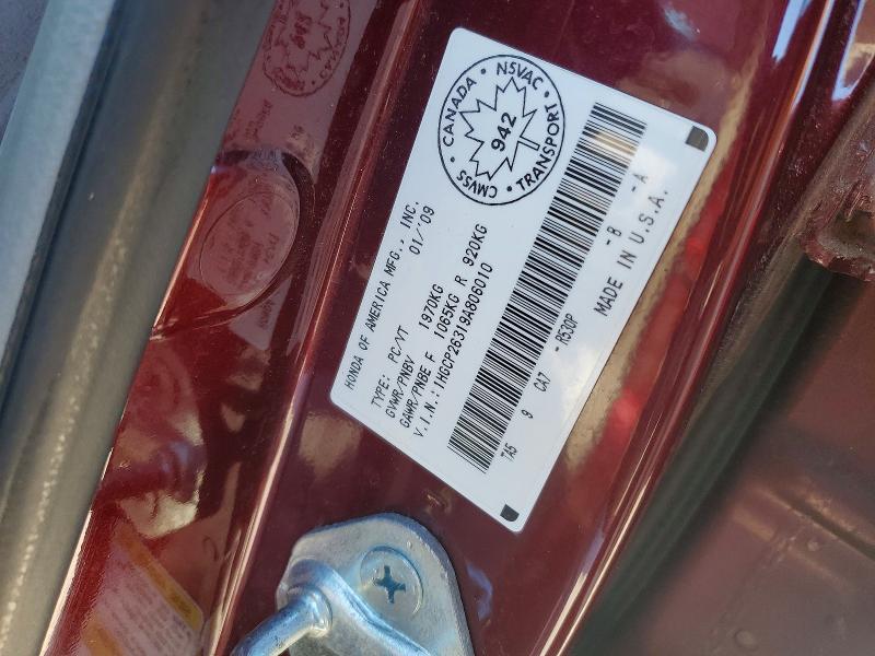 Auction sale of the 2009 Honda Accord, vin: 1HGCP26319A806010, lot number: 79352775