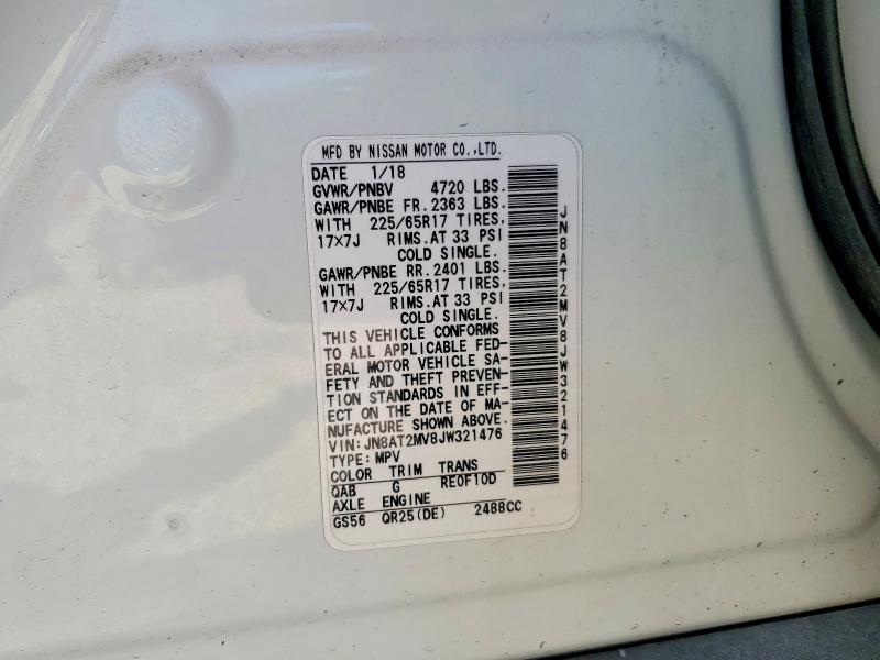 Продаж на аукціоні авто 2018 Nissan Rogue, vin: JN8AT2MV8JW321476, номер лоту: 47473686