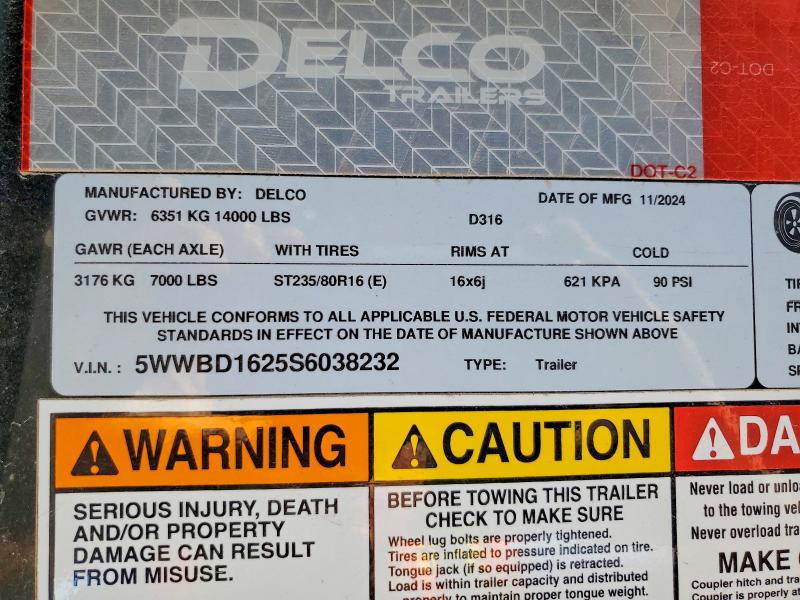 2025 Delco Unknown მანქანა იყიდება აუქციონზე, vin: 5WWBD1625S6038232, აუქციონის ნომერი: 45444356