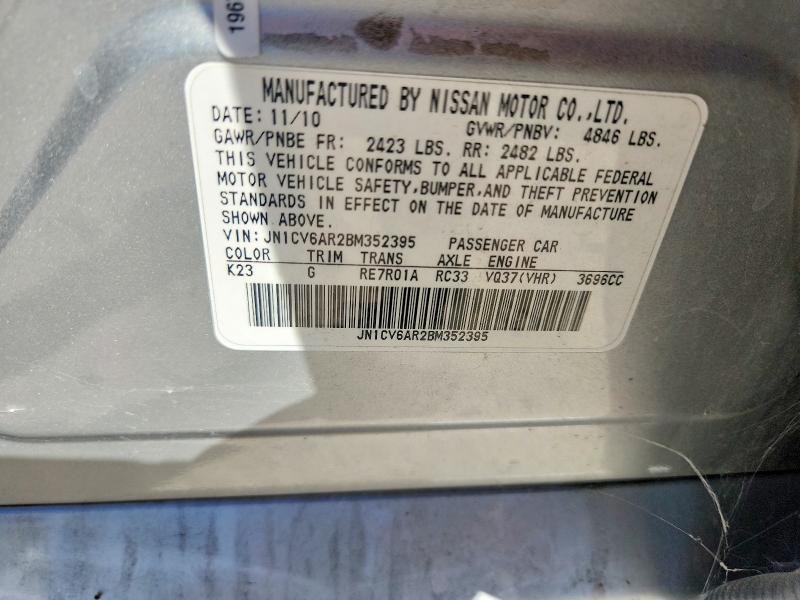 Aukcja sprzedaży 2011 Infiniti G37 Sedan, vin: JN1CV6AR2BM352395, numer aukcji: 46536846