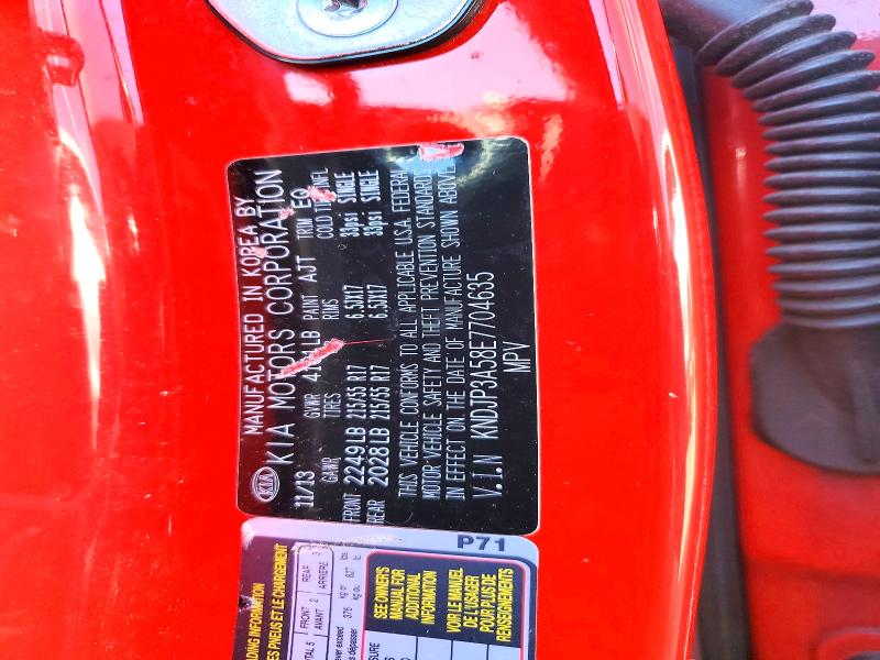 47161466 :رقم المزاد ، KNDJP3A58E7704635 vin ، 2014 Kia Soul مزاد بيع