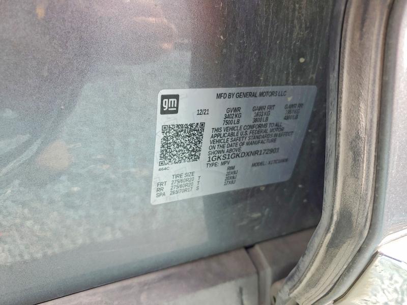 Продажа на аукционе авто 2022 Gmc Yukon Xl, vin: 1GKS1GKDXNR172901, номер лота: 41602446