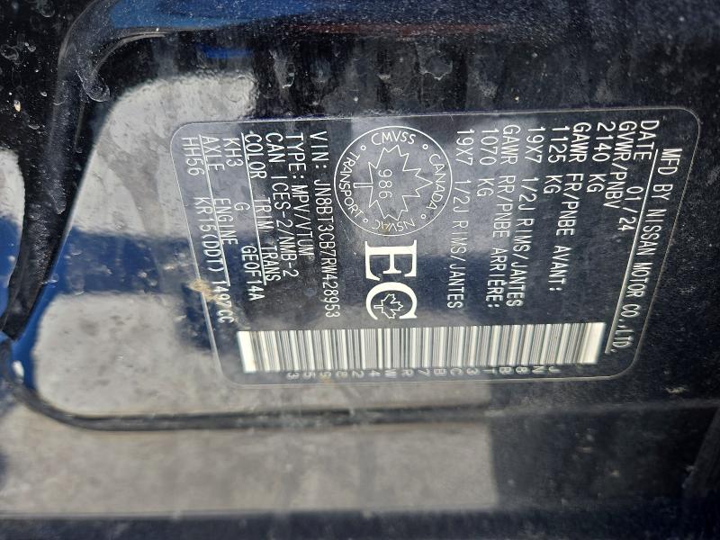 77471965 :رقم المزاد ، JN8BT3CB7RW428953 vin ، 2024 Nissan Rogue مزاد بيع