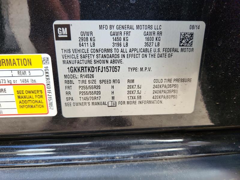 Продаж на аукціоні авто 2015 Gmc Acadia, vin: 1GKKRTKD1FJ157057, номер лоту: 47351956