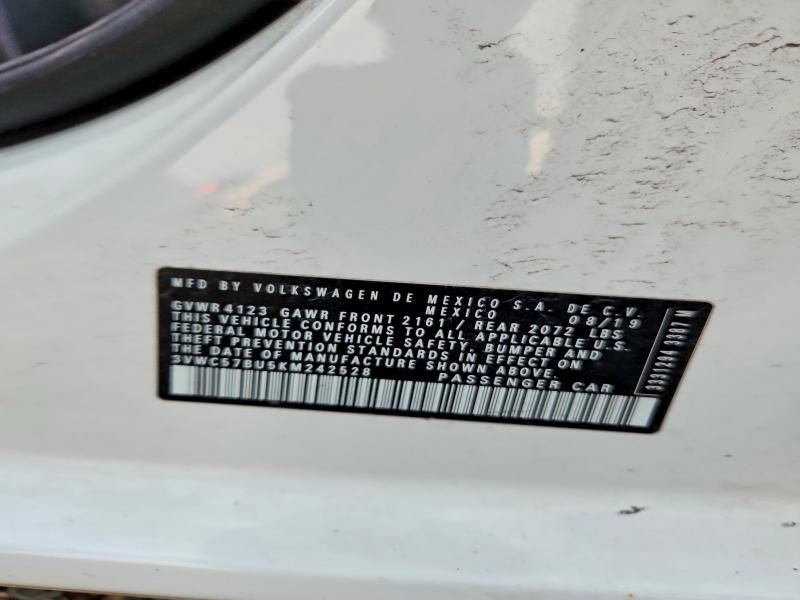 Продажа на аукционе авто 2019 Volkswagen Jetta, vin: 3VWC57BU5KM242528, номер лота: 46585466