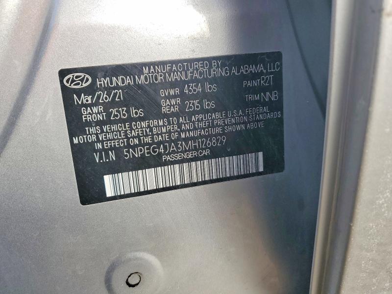 Продажа на аукционе авто 2021 Hyundai Sonata, vin: 5NPEG4JA3MH126829, номер лота: 47364196