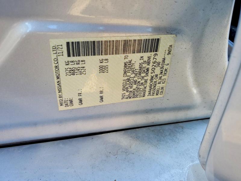 2022 Nissan Maxima მანქანა იყიდება აუქციონზე, vin: 1N4AA6CV8NC502679, აუქციონის ნომერი: 46697296