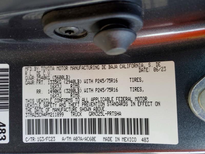 Aukcja sprzedaży 2023 Toyota Tacoma, vin: 3TMAZ5CN4PM211899, numer aukcji: 41644926