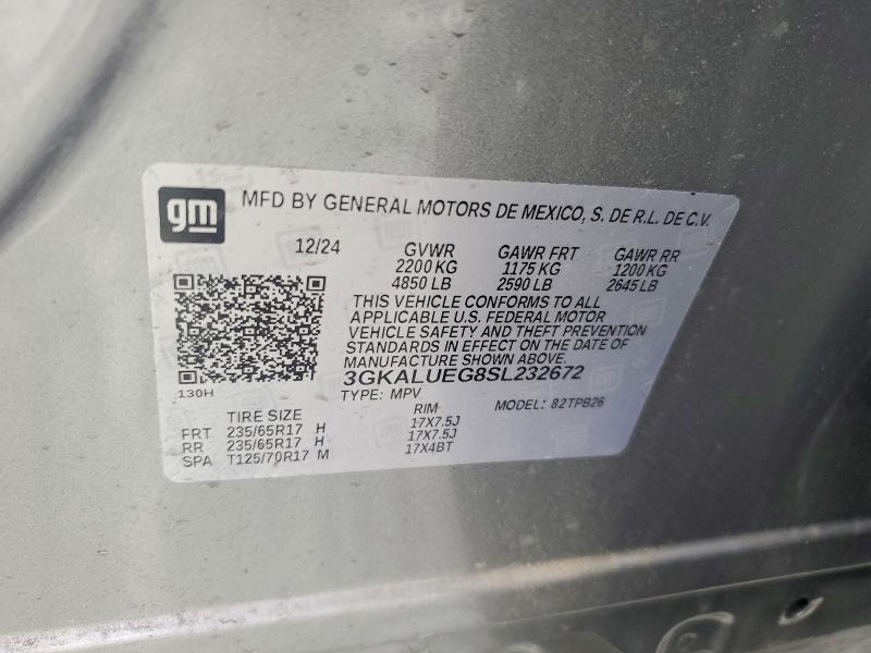 Aukcja sprzedaży 2025 Gmc Terrain, vin: 3GKALUEG8SL232672, numer aukcji: 48140806