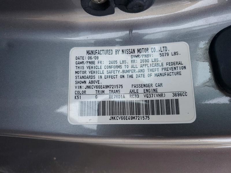 2009 Infiniti G37 Convertible მანქანა იყიდება აუქციონზე, vin: JNKCV66E49M721575, აუქციონის ნომერი: 79123105