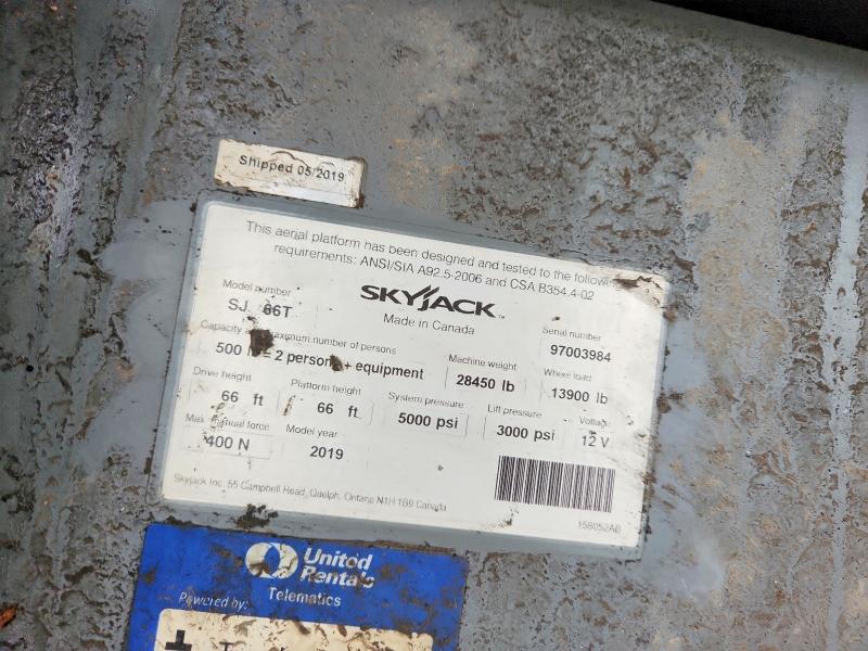 Продажа на аукционе авто 2019 Skyjack Industrial Equipment, vin: 97003984, номер лота: 78126045